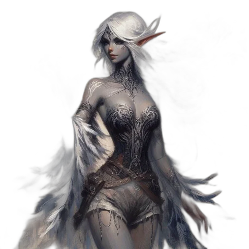 dress, creature, fantasy art, concept art transparent PNG cut-out