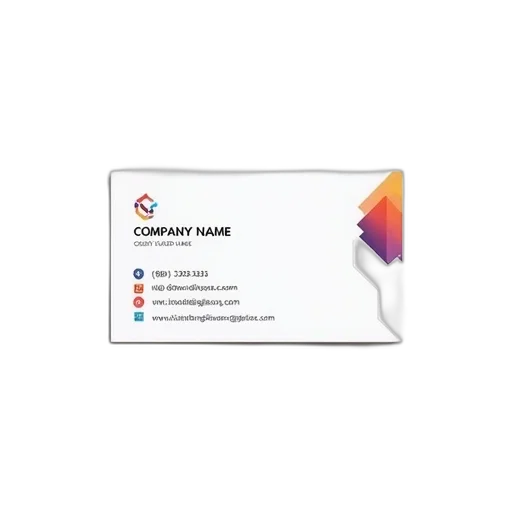 3d render, white, business, card transparent PNG cut-out