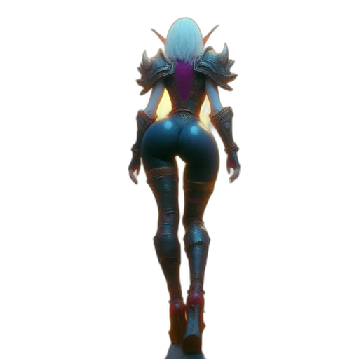 robot, dress, staff, creature transparent PNG cut-out