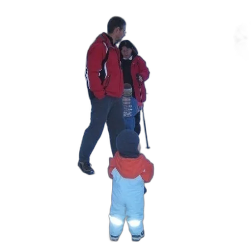 jacket, staff, umbrella, creature transparent PNG cut-out