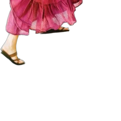dress, umbrella, shoes, staff transparent PNG cut-out