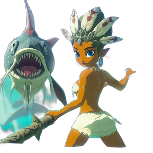 creature, staff, animal, weapon transparent PNG cut-out