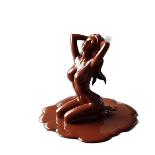 food, photorealistic, oil painting, chocolate transparent PNG cut-out