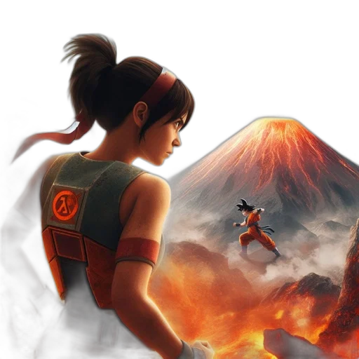 concept art, fantasy art, comic book art, anime transparent PNG cut-out