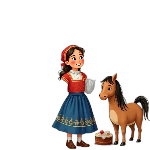 dress, animal, crown, staff transparent PNG cut-out