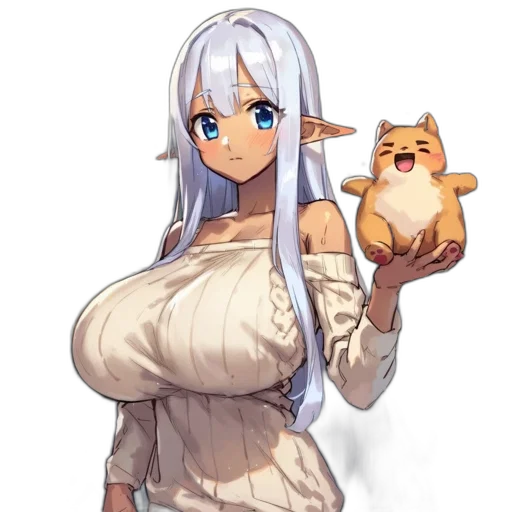 dress, dragon, animal, staff transparent PNG cut-out