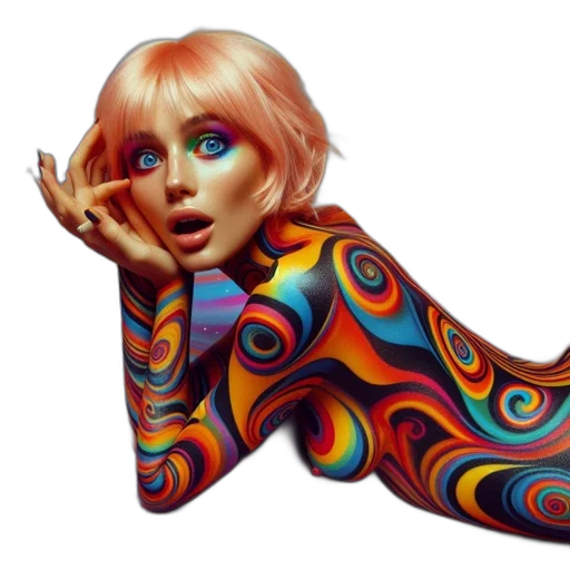 dress, face, hair, creature transparent PNG cut-out