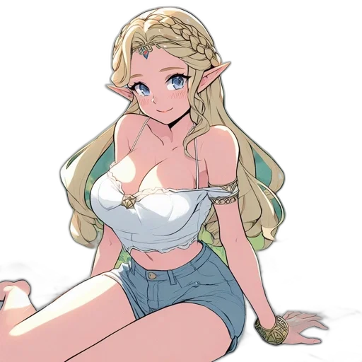 dress, flower, staff, anime transparent PNG cut-out