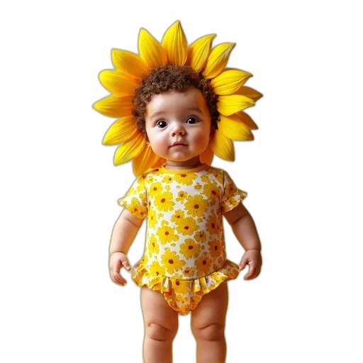flower, dress, 3d render, photorealistic transparent PNG cut-out