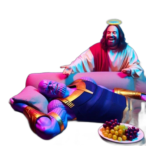 food, sword, vaporwave, 3d render transparent PNG cut-out