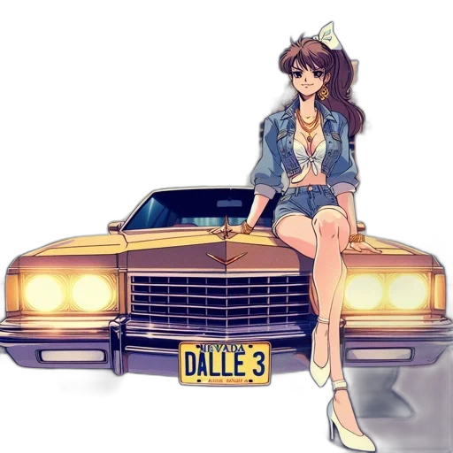 car, jacket, dress, anime transparent PNG cut-out
