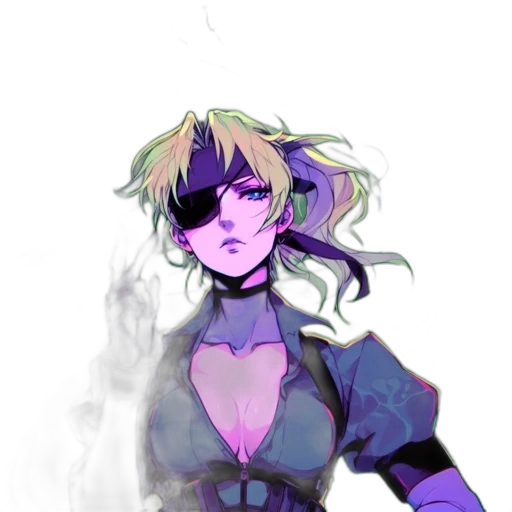 mask, dress, staff, cyberpunk transparent PNG cut-out
