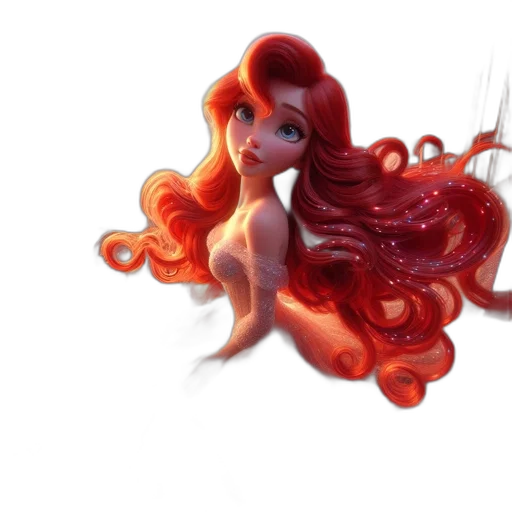 hair, concept art, fantasy art, 3d render transparent PNG cut-out