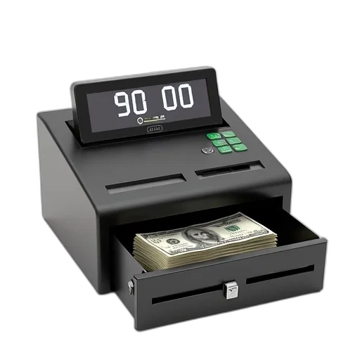 modern, cash, register, digital transparent PNG cut-out