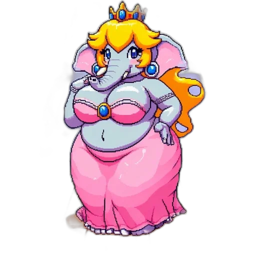 dress, crown, jewelry, staff transparent PNG cut-out