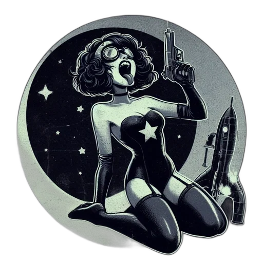 robot, comic book art, cartoon, concept art transparent PNG cut-out