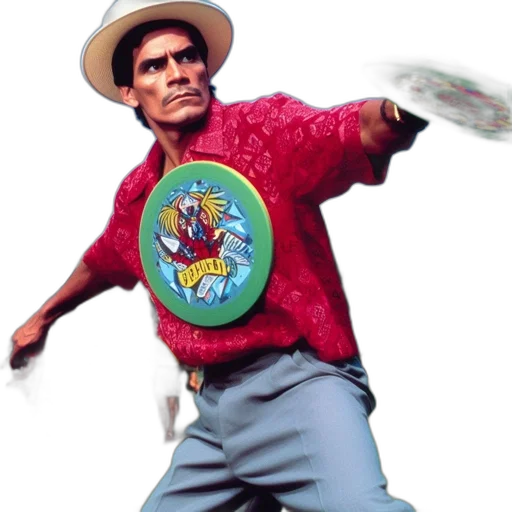 jacket, staff, hat, weapon transparent PNG cut-out