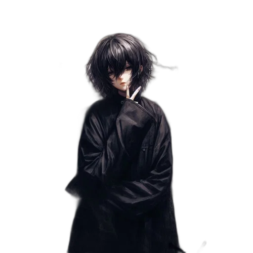 jacket, mask, face, staff transparent PNG cut-out