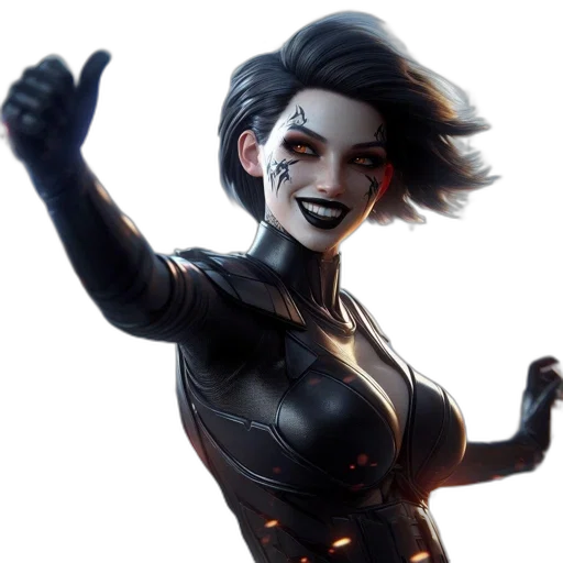 comic book art, concept art, fantasy art, 3d render transparent PNG cut-out
