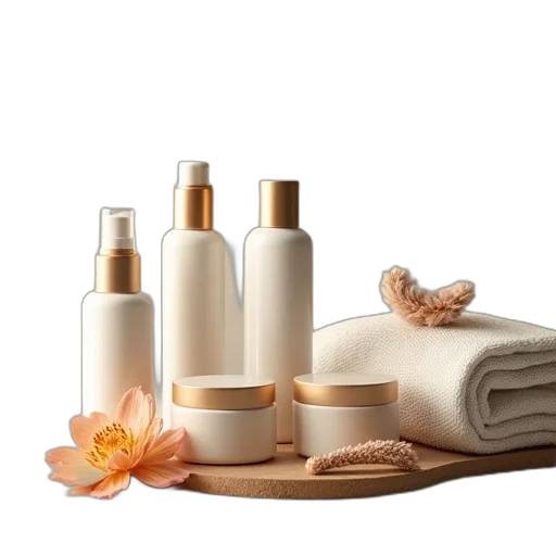 earth tones, spa, set, products transparent PNG cut-out