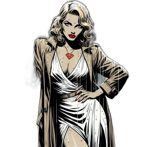 dress, comic book art, concept art, cartoon transparent PNG cut-out