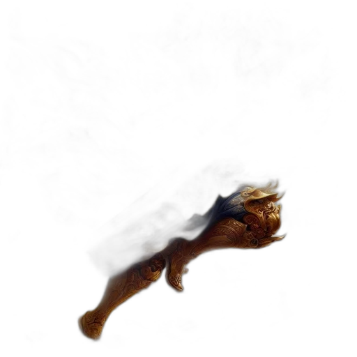 dragon, hair, creature, staff transparent PNG cut-out