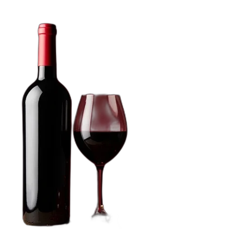 bottle, 3d render, photorealistic, red transparent PNG cut-out