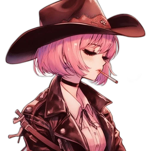 jacket, hat, staff, weapon transparent PNG cut-out