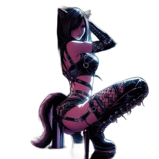 robot, dress, shoes, weapon transparent PNG cut-out