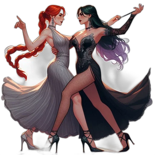 dress, concept art, fantasy art, comic book art transparent PNG cut-out