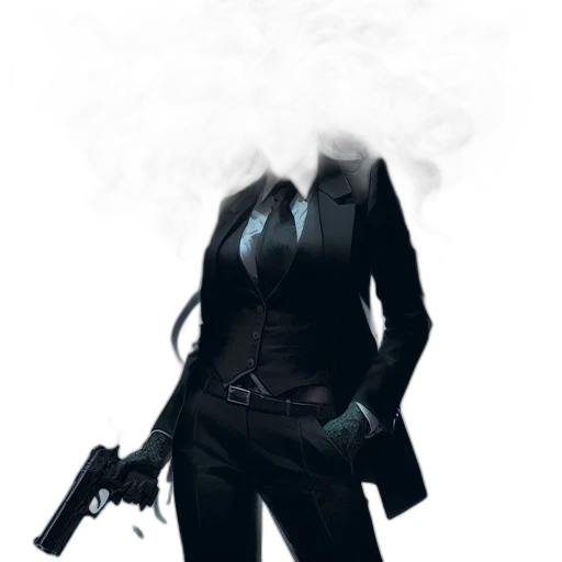 mask, staff, jacket, weapon transparent PNG cut-out