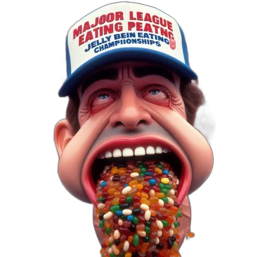 food, hat, 3d render, cartoonish transparent PNG cut-out