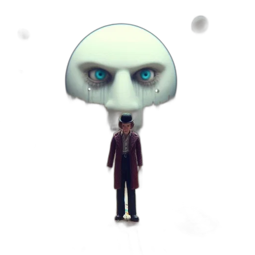 umbrella, mask, face, creature transparent PNG cut-out