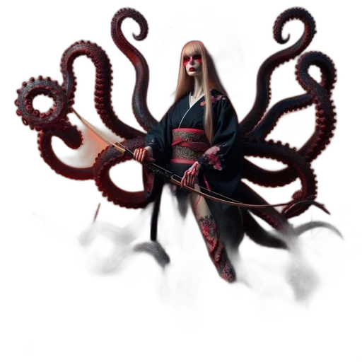 creature, staff, hair, concept art transparent PNG cut-out