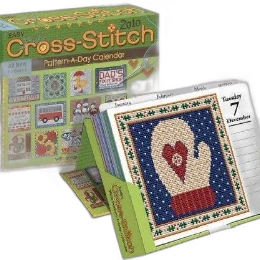 colorful, box, easy, cross-stitch transparent PNG cut-out