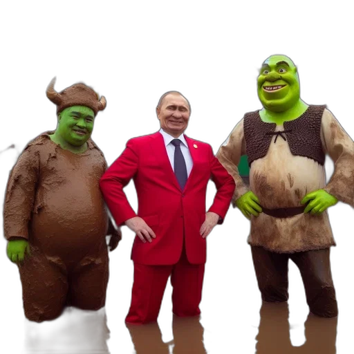 three, costumed, characters, wade transparent PNG cut-out
