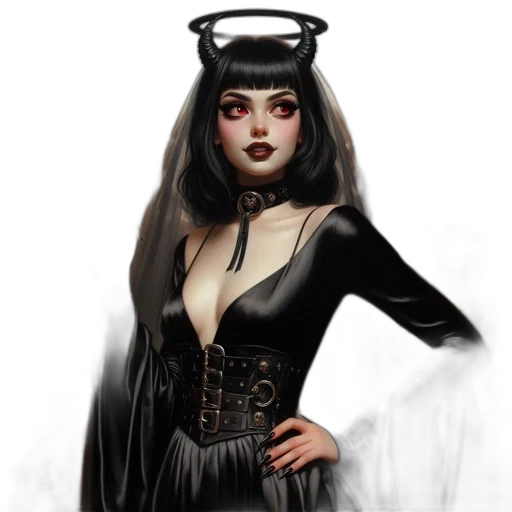 dress, mask, fantasy art, concept art transparent PNG cut-out