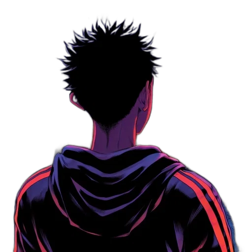 jacket, mask, hair, face transparent PNG cut-out