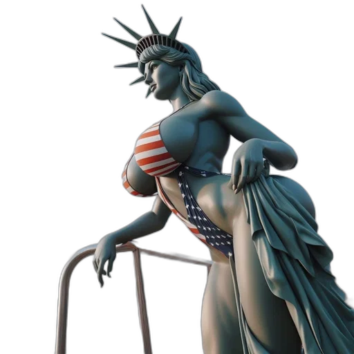 dress, concept art, 3d render, statue transparent PNG cut-out