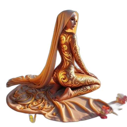 dress, jewelry, crown, concept art transparent PNG cut-out