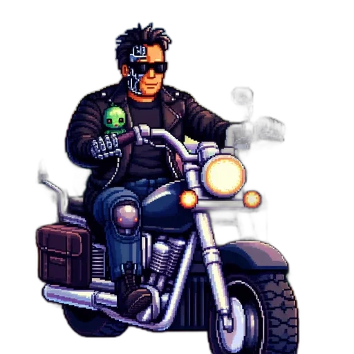jacket, pixel art, cartoon, comic book art transparent PNG cut-out