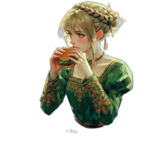 food, dragon, dress, face transparent PNG cut-out