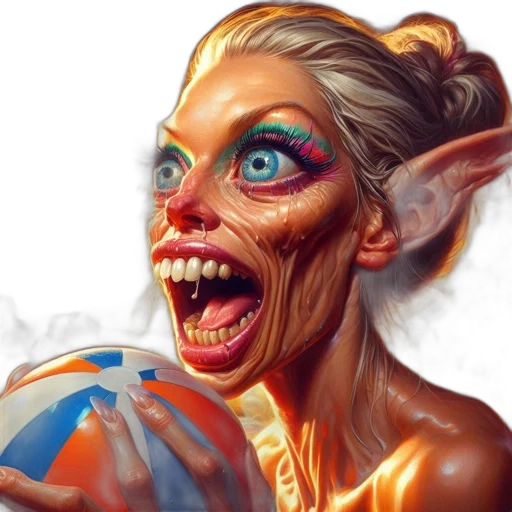 face, creature, mask, fantasy art transparent PNG cut-out