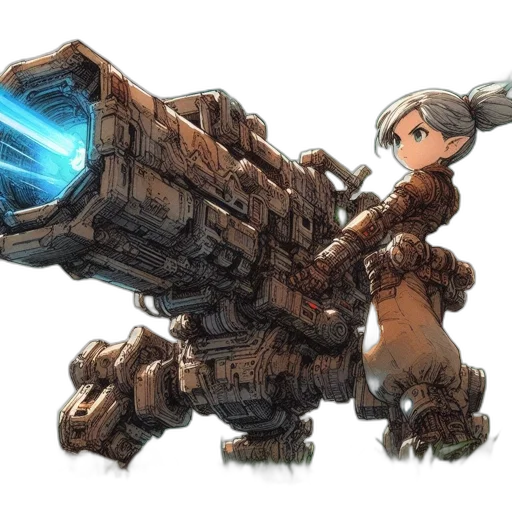 weapon, sword, robot, dragon transparent PNG cut-out