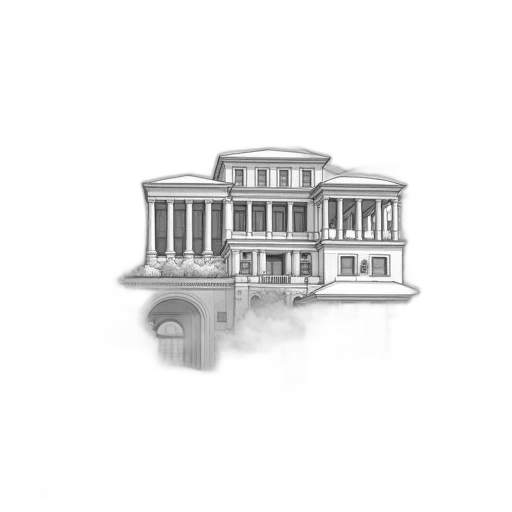 building, furniture, crown, 3d render transparent PNG cut-out