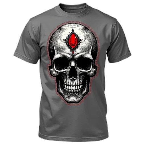 3d render, gray, t-shirt, detailed transparent PNG cut-out