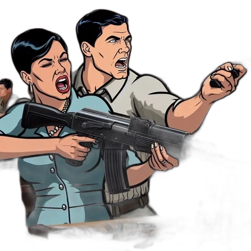 weapon, comic book art, concept art, cartoon transparent PNG cut-out