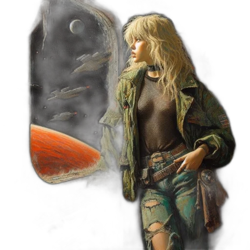 jacket, dragon, weapon, creature transparent PNG cut-out