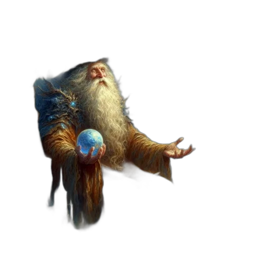 creature, hat, animal, staff transparent PNG cut-out