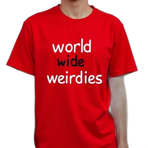 3d render, red, shirt, words transparent PNG cut-out